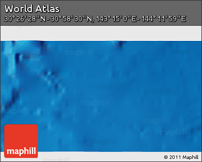 Physical 3D Map of the Area around 30° 42' 29" N, 143° 43' 29" E