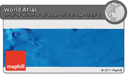 Physical Panoramic Map of the Area around 30° 42' 29" N, 143° 43' 29" E