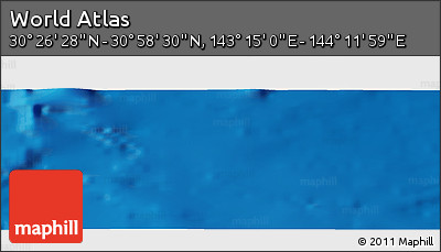 Physical Panoramic Map of the Area around 30° 42' 29" N, 143° 43' 29" E