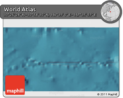 Satellite 3D Map of the Area around 30° 42' 29" N, 147° 7' 30" E