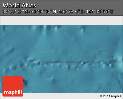 Satellite 3D Map of the Area around 30° 42' 29" N, 147° 7' 30" E