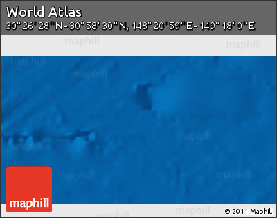 Physical 3D Map of the Area around 30° 42' 29" N, 148° 49' 29" E