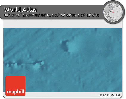 Satellite 3D Map of the Area around 30° 42' 29" N, 148° 49' 29" E