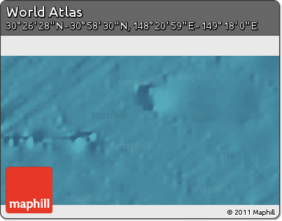Satellite 3D Map of the Area around 30° 42' 29" N, 148° 49' 29" E