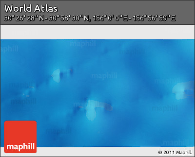Physical 3D Map of the Area around 30° 42' 29" N, 156° 28' 29" E