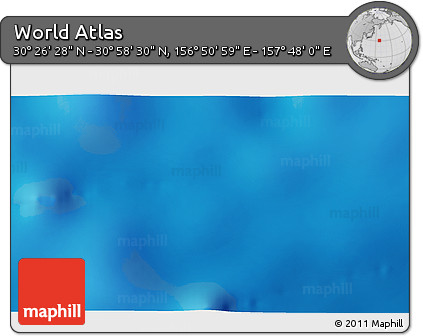 Physical 3D Map of the Area around 30° 42' 29" N, 157° 19' 29" E