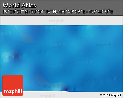 Physical 3D Map of the Area around 30° 42' 29" N, 157° 19' 29" E