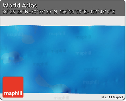 Physical 3D Map of the Area around 30° 42' 29" N, 157° 19' 29" E