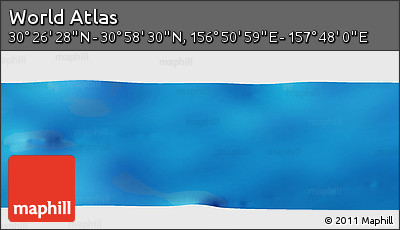 Physical Panoramic Map of the Area around 30° 42' 29" N, 157° 19' 29" E