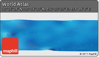 Physical Panoramic Map of the Area around 30° 42' 29" N, 157° 19' 29" E