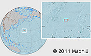 Gray Location Map of the area around 30° 42' 29" N, 162° 25' 30" E, hill shading