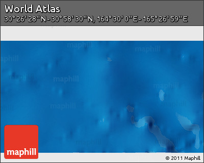 Physical 3D Map of the Area around 30° 42' 29" N, 164° 58' 29" E