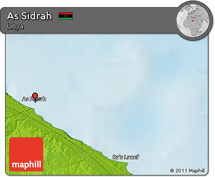 Physical 3D Map of As Sidrah