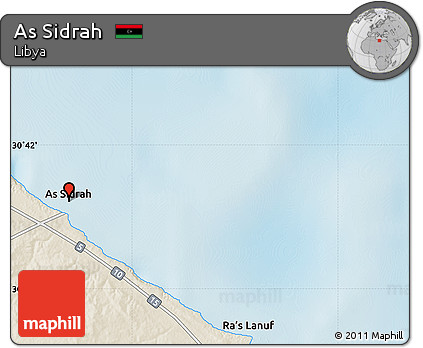 Shaded Relief Map of As Sidrah