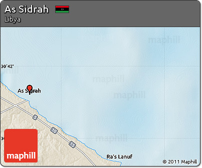 Shaded Relief Map of As Sidrah