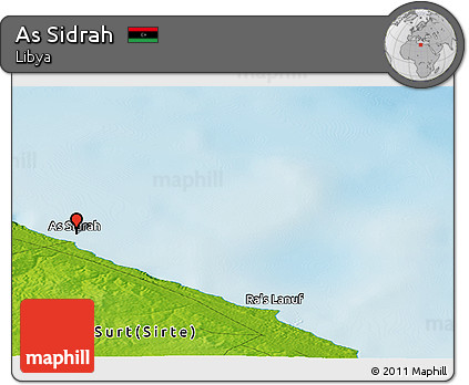 Physical Panoramic Map of As Sidrah