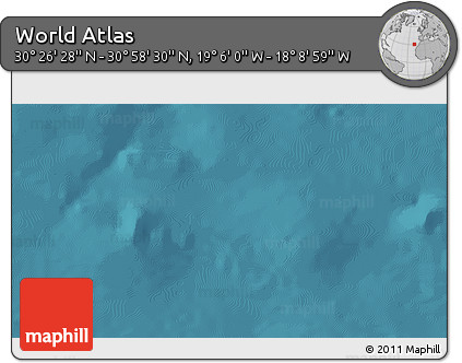 Satellite 3D Map of the Area around 30° 42' 29" N, 18° 37' 30" W