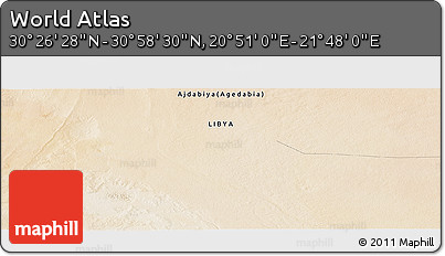 Satellite Panoramic Map of the Area around 30° 42' 29" N, 21° 19' 30" E
