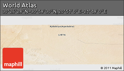 Satellite Panoramic Map of the Area around 30° 42' 29" N, 21° 19' 30" E