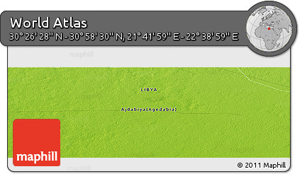 Physical Panoramic Map of the Area around 30° 42' 29" N, 22° 10' 29" E