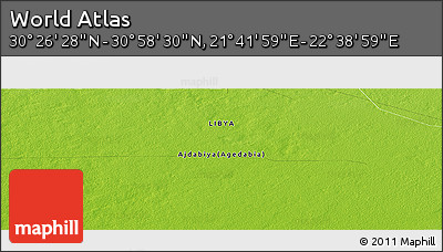 Physical Panoramic Map of the Area around 30° 42' 29" N, 22° 10' 29" E