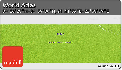 Physical Panoramic Map of the Area around 30° 42' 29" N, 22° 10' 29" E