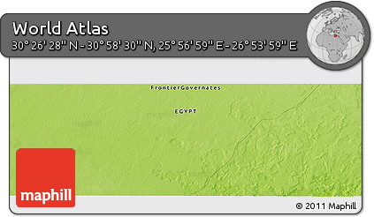 Physical Panoramic Map of the Area around 30° 42' 29" N, 26° 25' 29" E