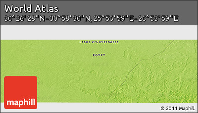 Physical Panoramic Map of the Area around 30° 42' 29" N, 26° 25' 29" E