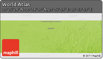 Physical Panoramic Map of the Area around 30° 42' 29" N, 26° 25' 29" E