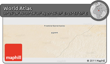 Satellite Panoramic Map of the Area around 30° 42' 29" N, 26° 25' 29" E