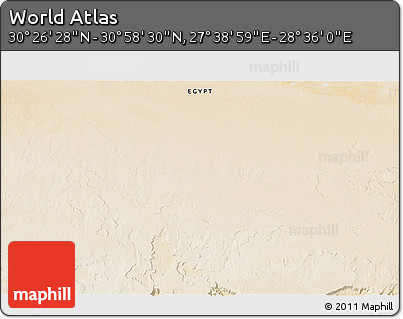 Satellite 3D Map of the Area around 30° 42' 29" N, 28° 7' 30" E