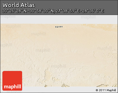 Satellite 3D Map of the Area around 30° 42' 29" N, 28° 7' 30" E