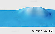Shaded Relief Panoramic Map of the area around 30° 42' 29" N, 28° 49' 30" W