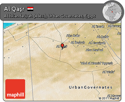 Satellite 3D Map of Al Qaşr