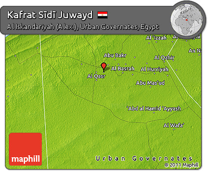 Physical Map of Kafrat Sīdī Juwayd
