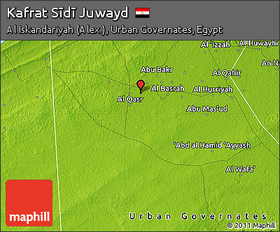 Physical Map of Kafrat Sīdī Juwayd