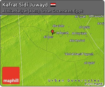 Physical Map of Kafrat Sīdī Juwayd