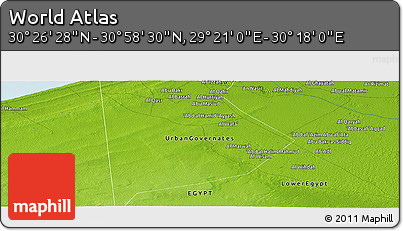 Physical Panoramic Map of the Area around 30° 42' 29" N, 29° 49' 30" E