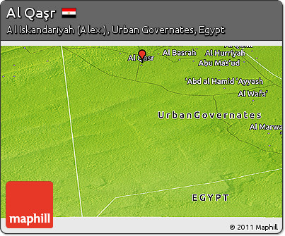 Physical Panoramic Map of Al Qaşr