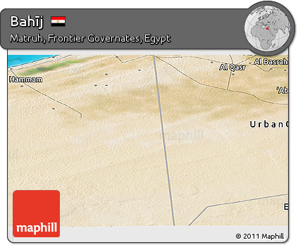 Satellite Panoramic Map of Bahīj