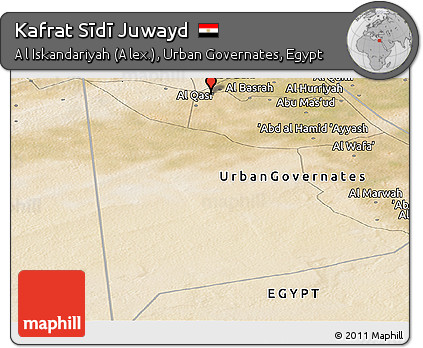 Satellite Panoramic Map of Kafrat Sīdī Juwayd