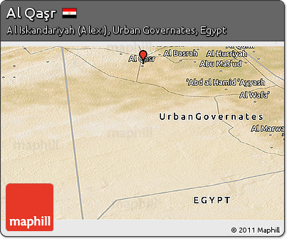 Satellite Panoramic Map of Al Qaşr