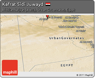 Satellite Panoramic Map of Kafrat Sīdī Juwayd