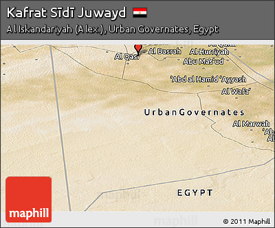 Satellite Panoramic Map of Kafrat Sīdī Juwayd