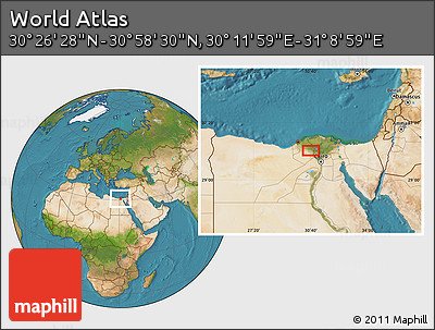 Satellite Location Map of the Area around 30° 42' 29" N, 30° 40' 29" E