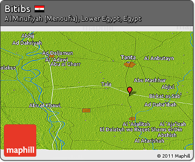 Physical Panoramic Map of Bitibs