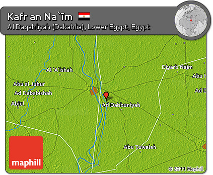 Physical 3D Map of Kafr An Na`īm