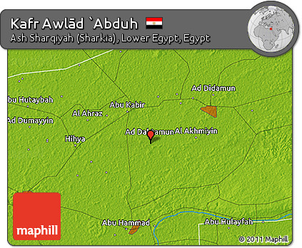 Physical 3D Map of Kafr Awlād `Abduh