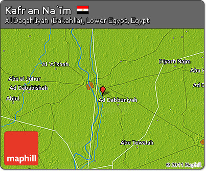 Physical 3D Map of Kafr An Na`īm