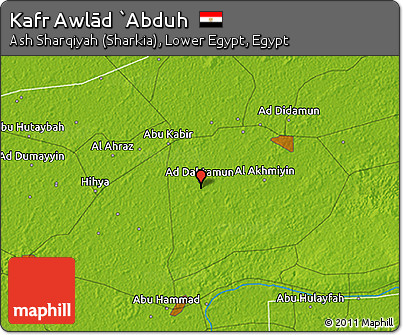 Physical 3D Map of Kafr Awlād `Abduh